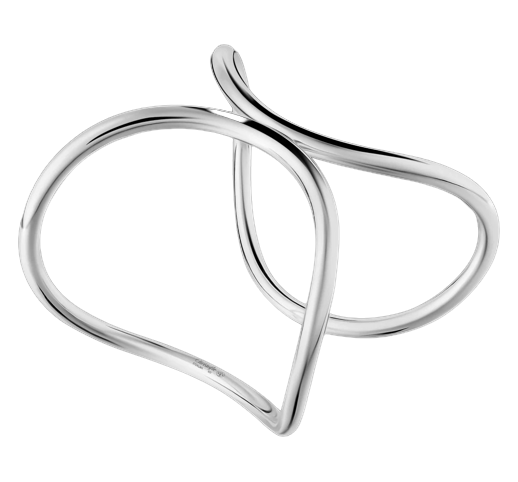 Bracelet manchette en argent massif