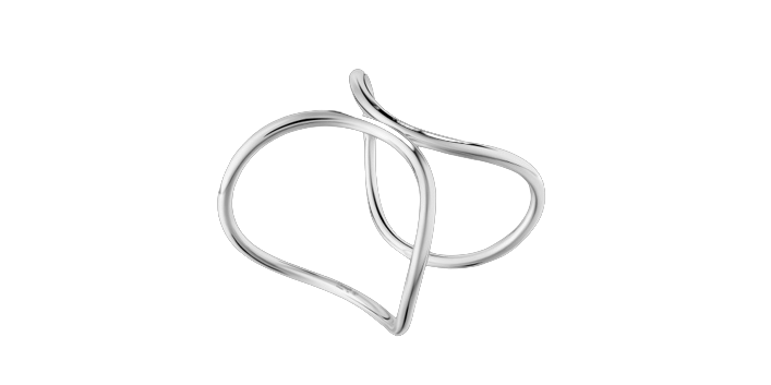 Bracelet manchette en argent massif