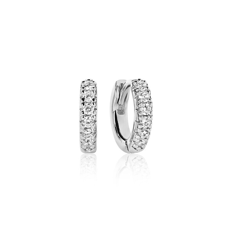 Boucles d&#39;oreilles Ellera Piccolo avec Zircone blanche