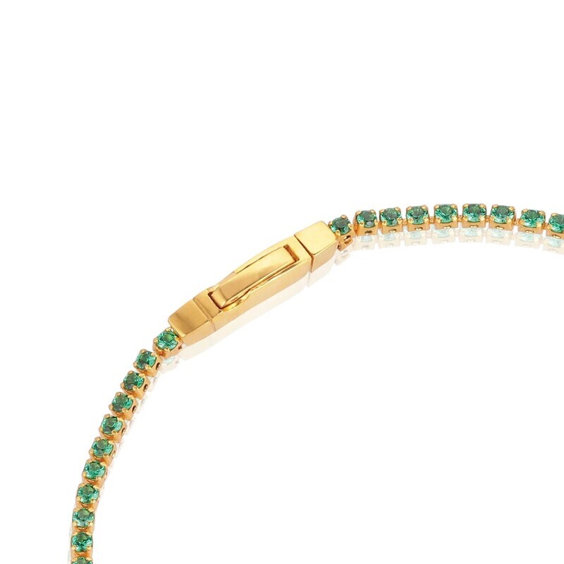 Bracelet Ellera plaqué or 18 carats avec Zircons multicolores