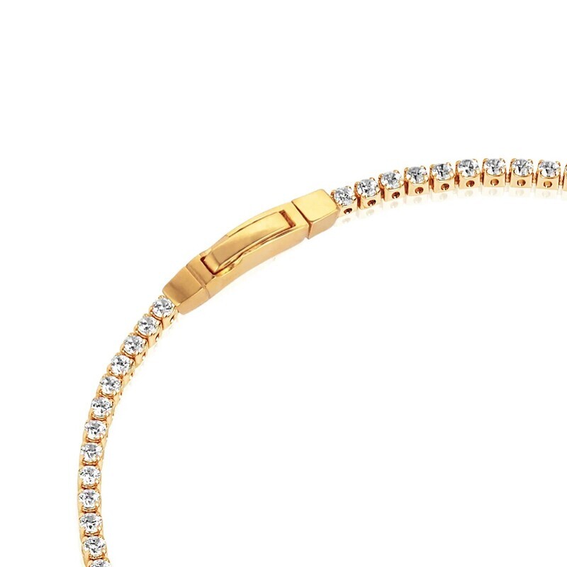 Bracelet Ellera plaqué or 18 carats avec Zircone blanche