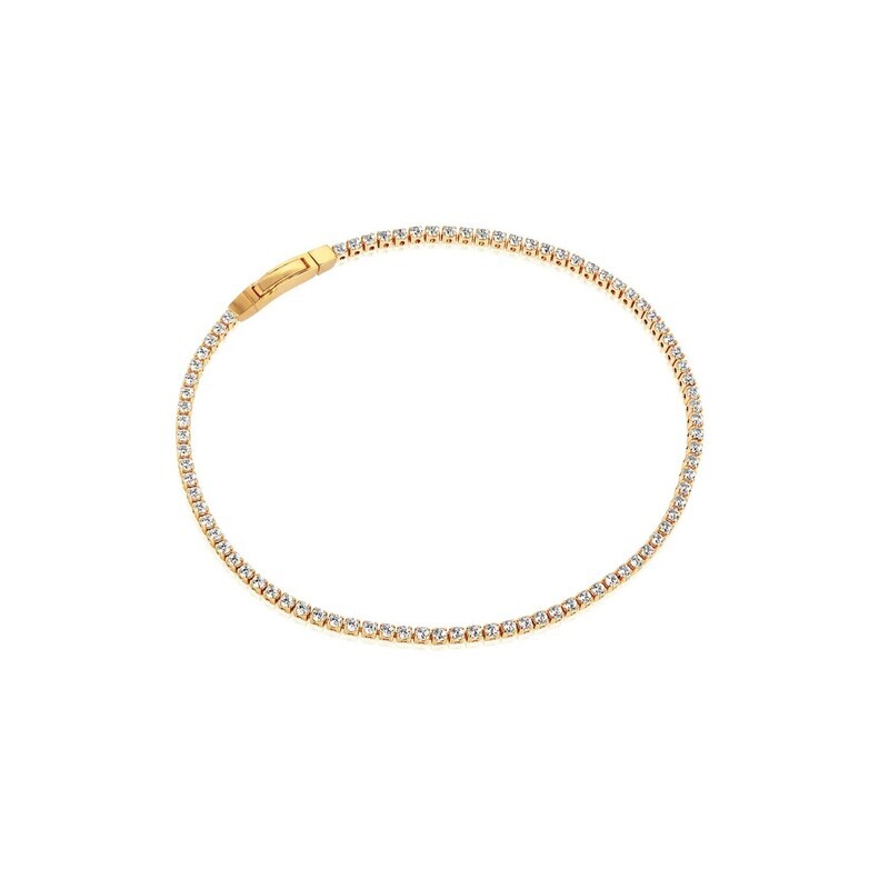 Bracelet Ellera plaqué or 18 carats avec Zircone blanche