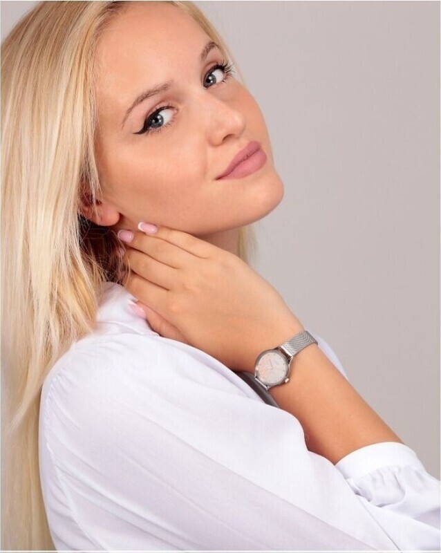 Montre Bichette en acier argent