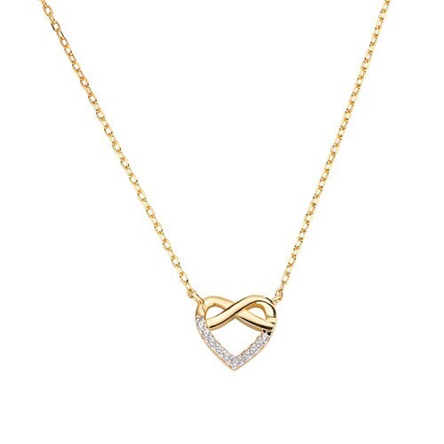 Collier cœur infini femme argent