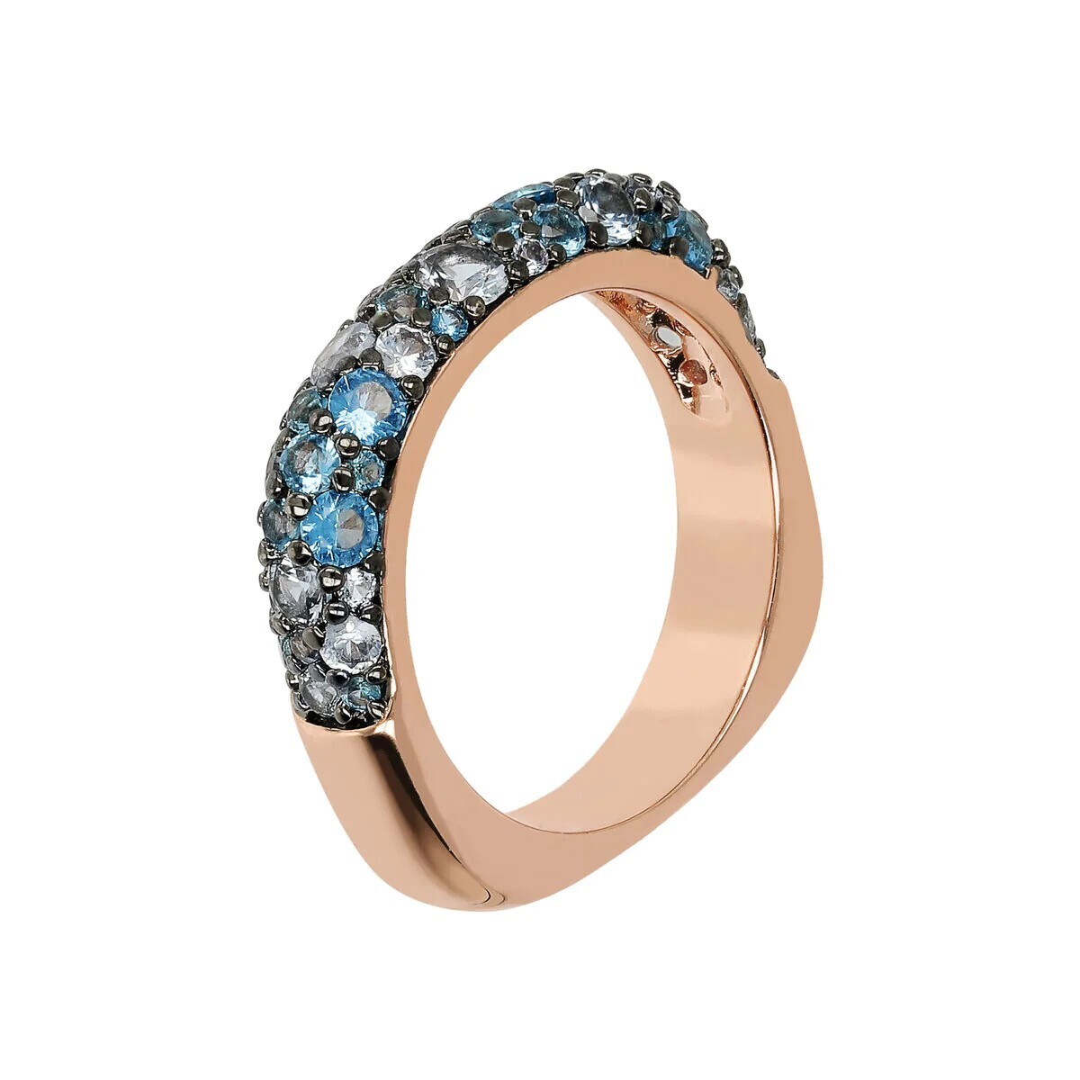 Bague Riviera Pavé en Pierres Naturelles et Cubic Zirconia