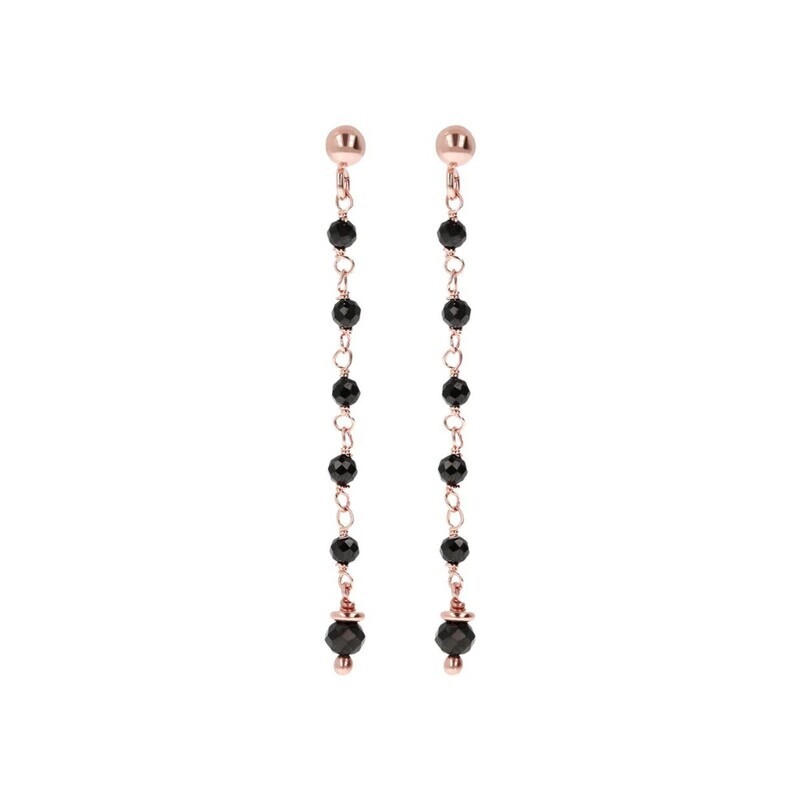 Boucles d&#39;Oreilles Pendentif Fil Chapelet avec Pierres Naturelles