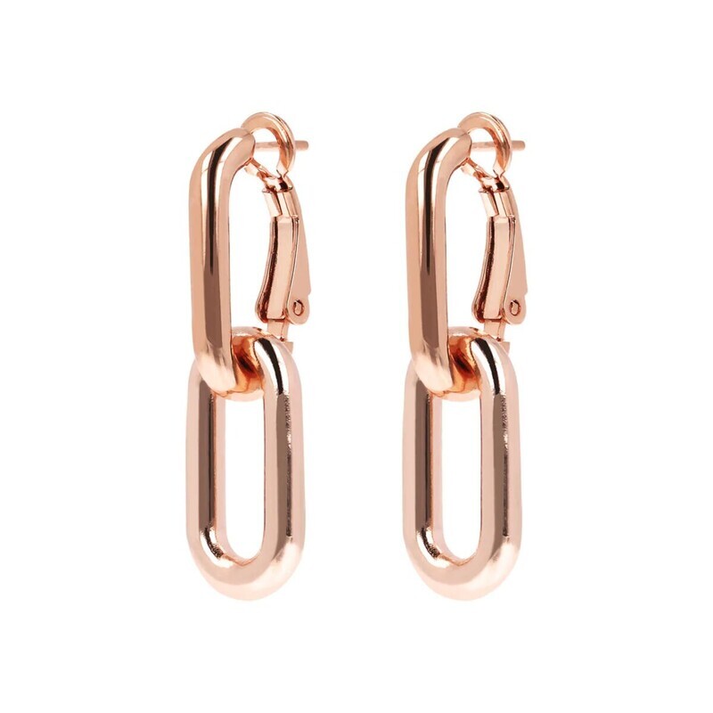 Boucles d&#39;Oreilles Pendantes avec Trombone Maille Forzatina Allongée