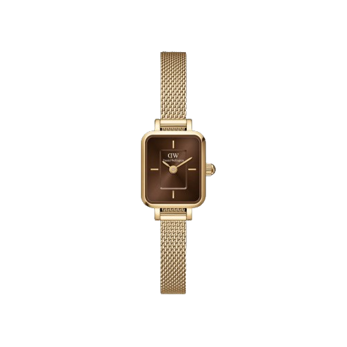 Montre quadro mini evergold or ambre