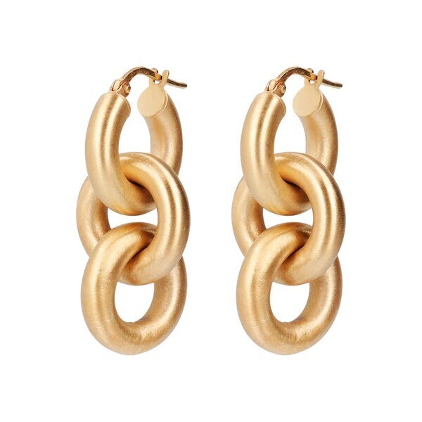 Boucles d'oreilles pendantes chaîne Rolo en satin
