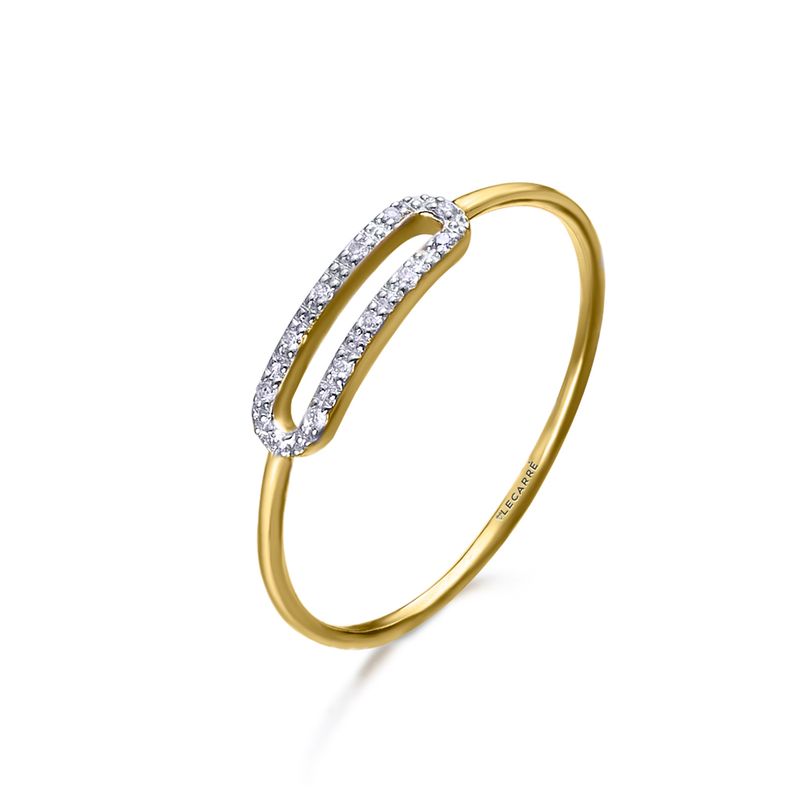 Bague boucle en or et diamants