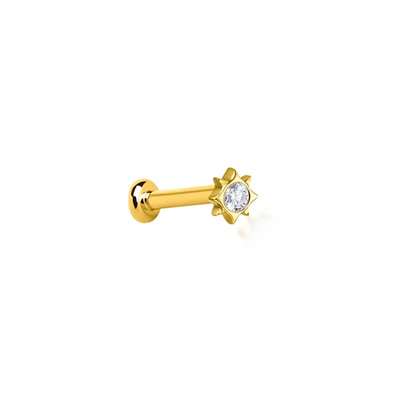 Mini Piercing Étoile Diamant Or