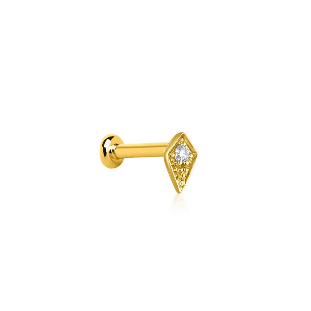 Mini Piercing Diamant Or Losange
