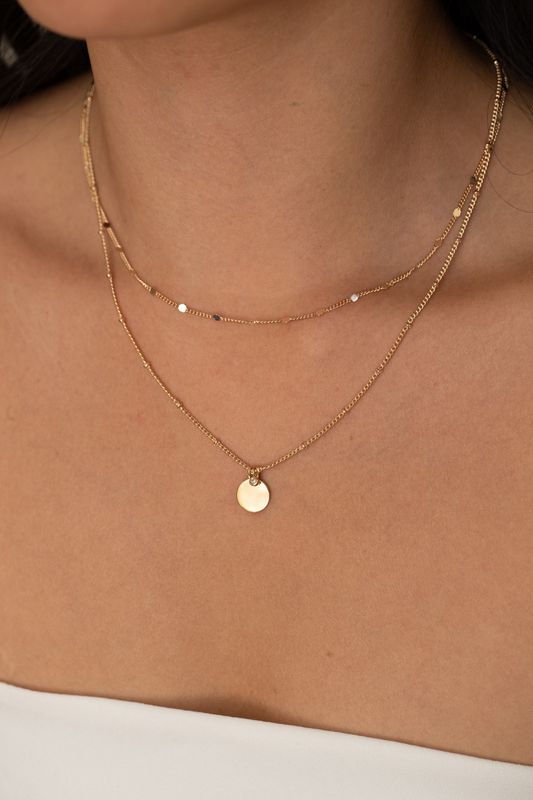 Collier Jamais sans Toi - Médaille Ronde