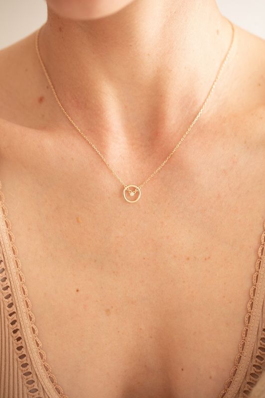 Collier Angélique Plaqué Or et Diamant