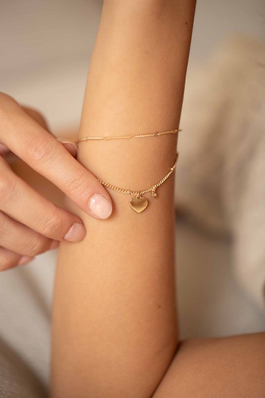 Bracelet Jamais sans Toi Médaille Coeur