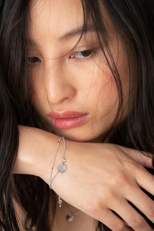 Bracelet Jamais sans Toi Médaille Coeur