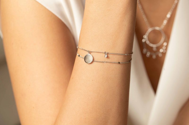 Bracelet Jamais sans Toi Médaille Ronde