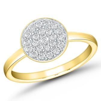 Bague pavage rond diamant