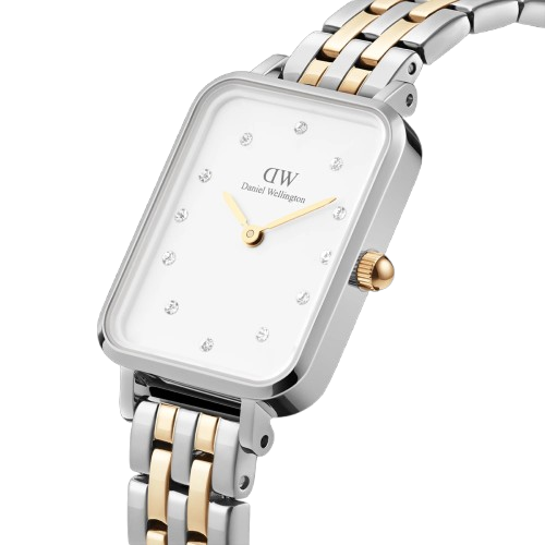 Montre Quadro Lumine 5-link bicolore