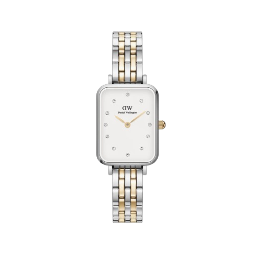 Montre Quadro Lumine 5-link bicolore