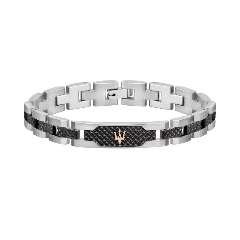 Bracelet homme MASERATI en acier bicolore
