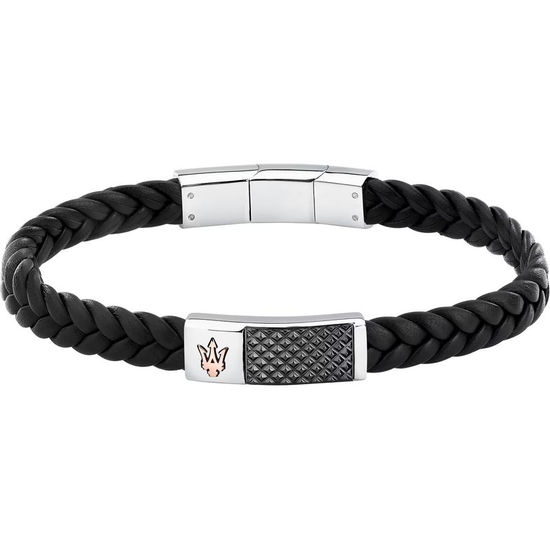 Bracelet homme MASERATI en cuir recyclé