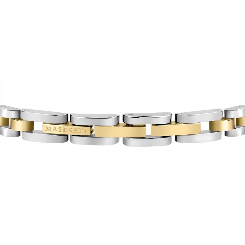 Bracelet homme MASERATI en acier bicolore