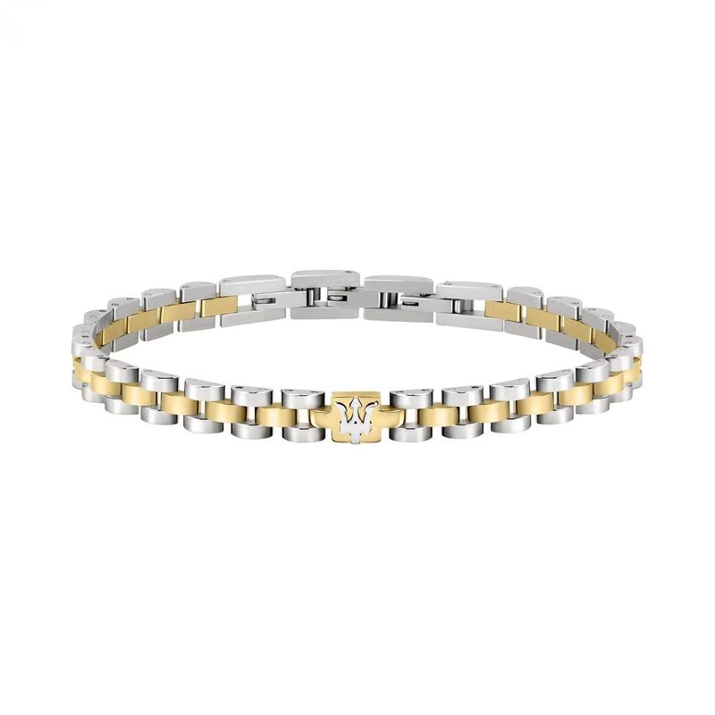Bracelet homme MASERATI en acier bicolore