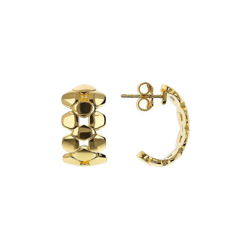 Boucles d’oreilles lobe en maille géométrique