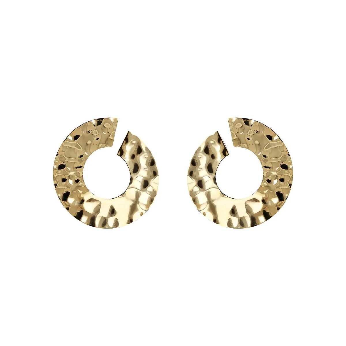 Boucles d’oreilles pendantes à boucle martelée