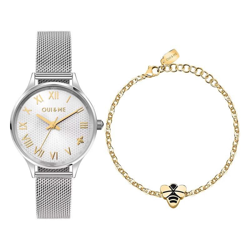 Montre femme bichette acier argenté