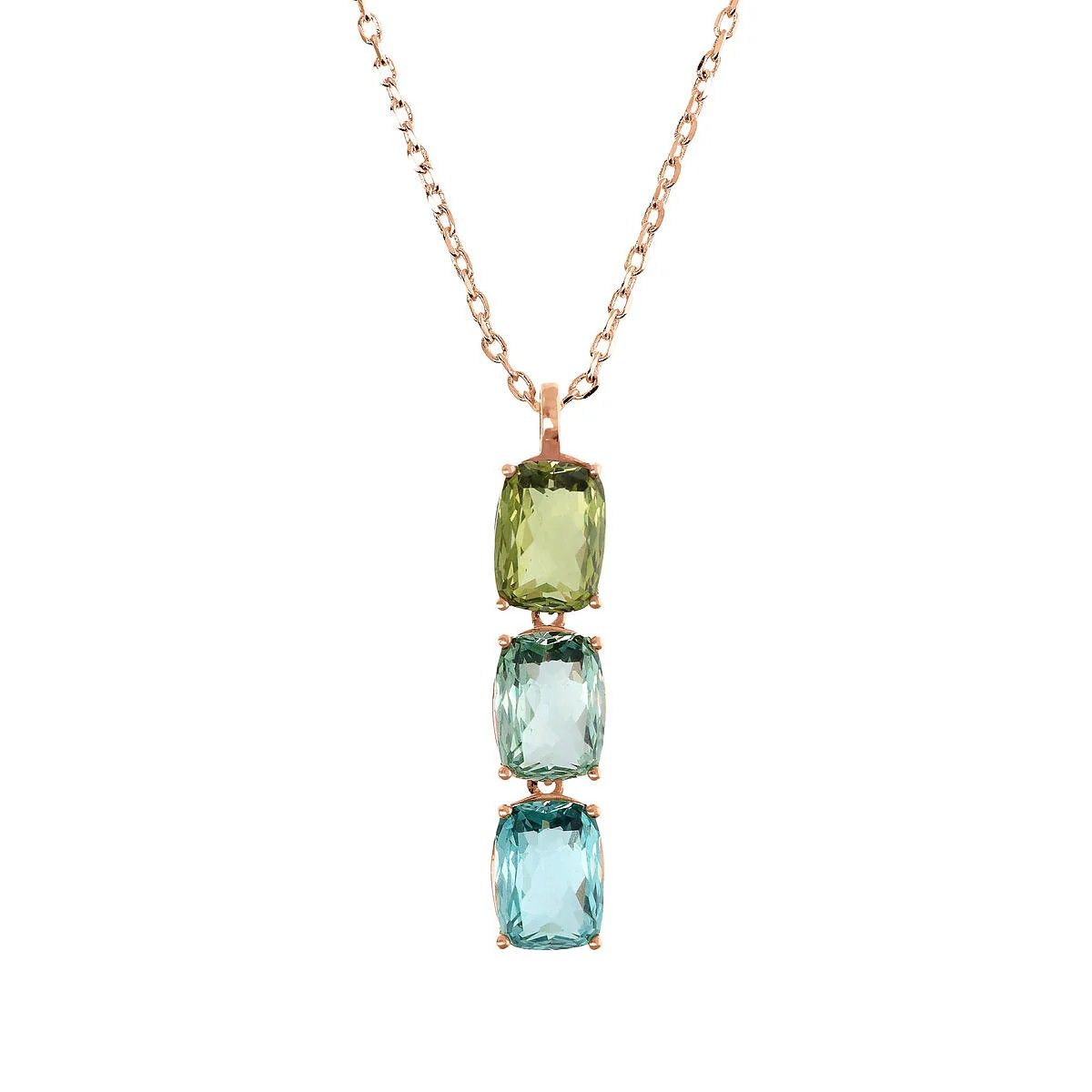 Collier avec Pierre Prisma Gem Taille Mosaïque