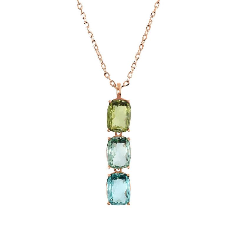Collier avec Pierre Prisma Gem Taille Mosaïque