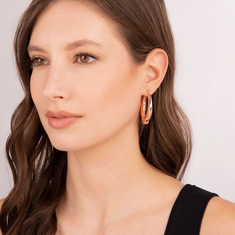 Boucles d'oreilles créoles torsadées épaisses