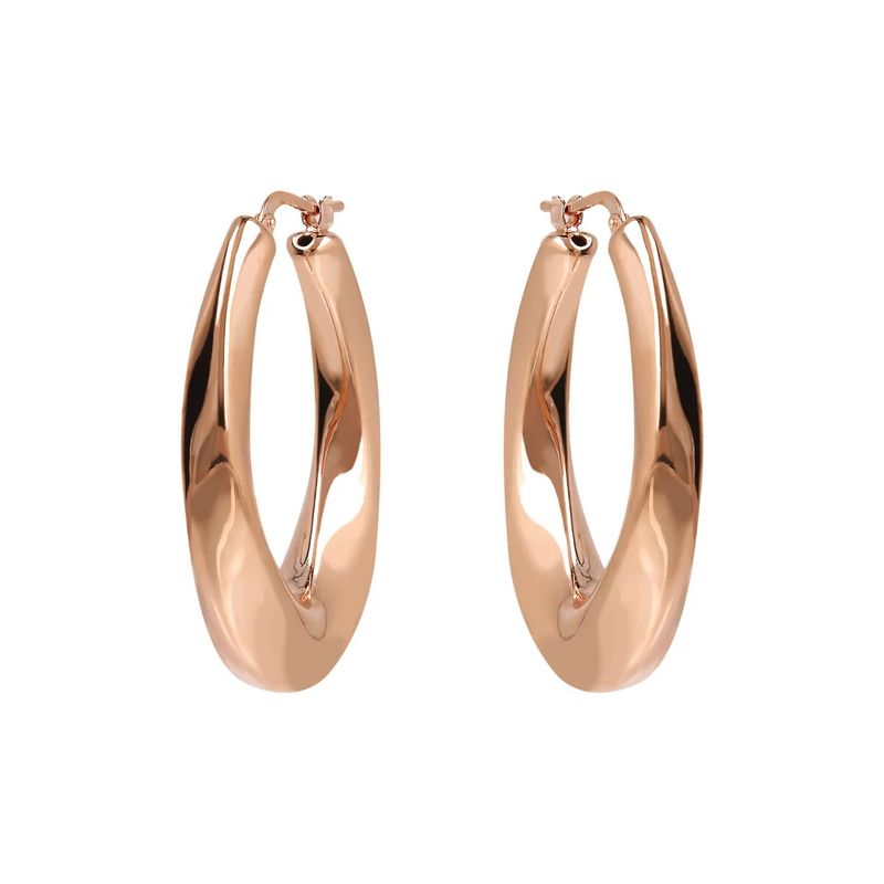 Boucles d&#39;oreilles créoles torsadées épaisses