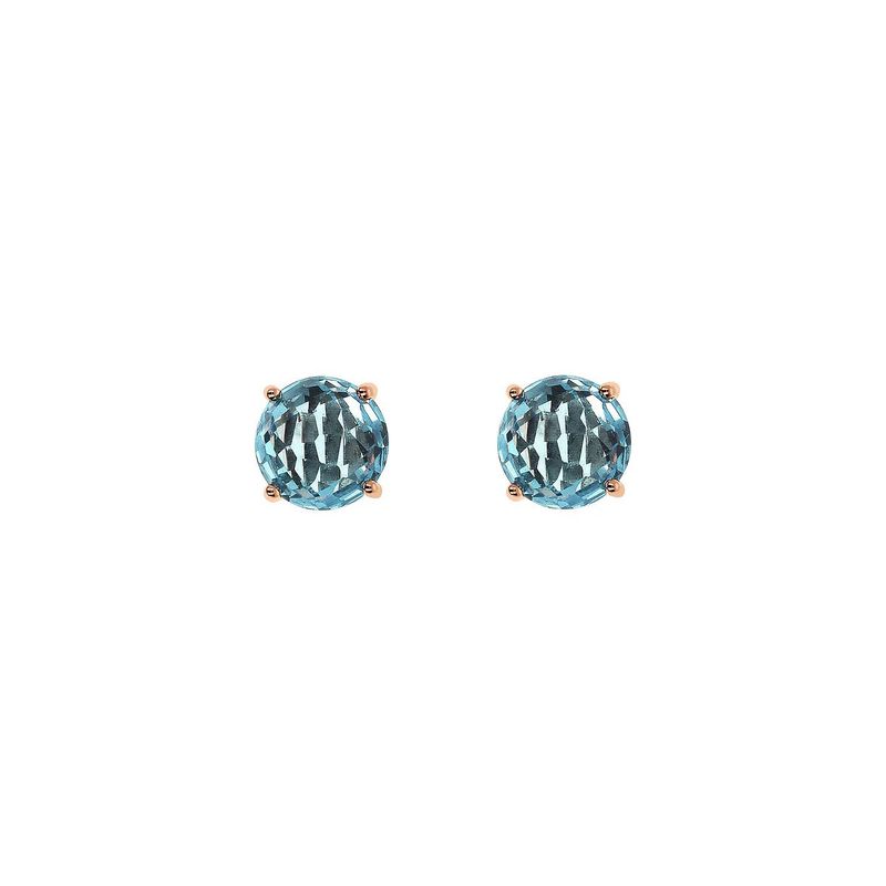 Boucles d&#39;oreilles lobe avec coupe mosaïque prisme gemme