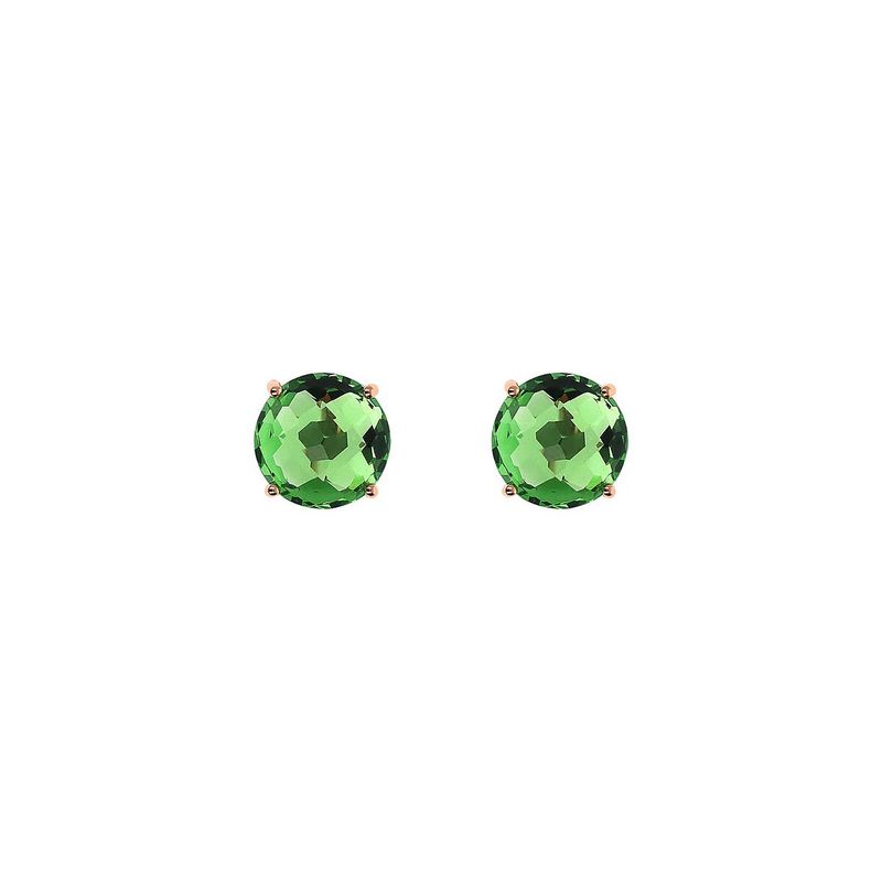 Boucles d&#39;oreilles lobe avec coupe mosaïque prisme gemme