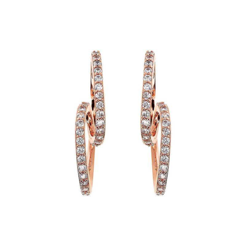 Boucles d&#39;oreilles pendantes sinueuses avec zircons cubiques