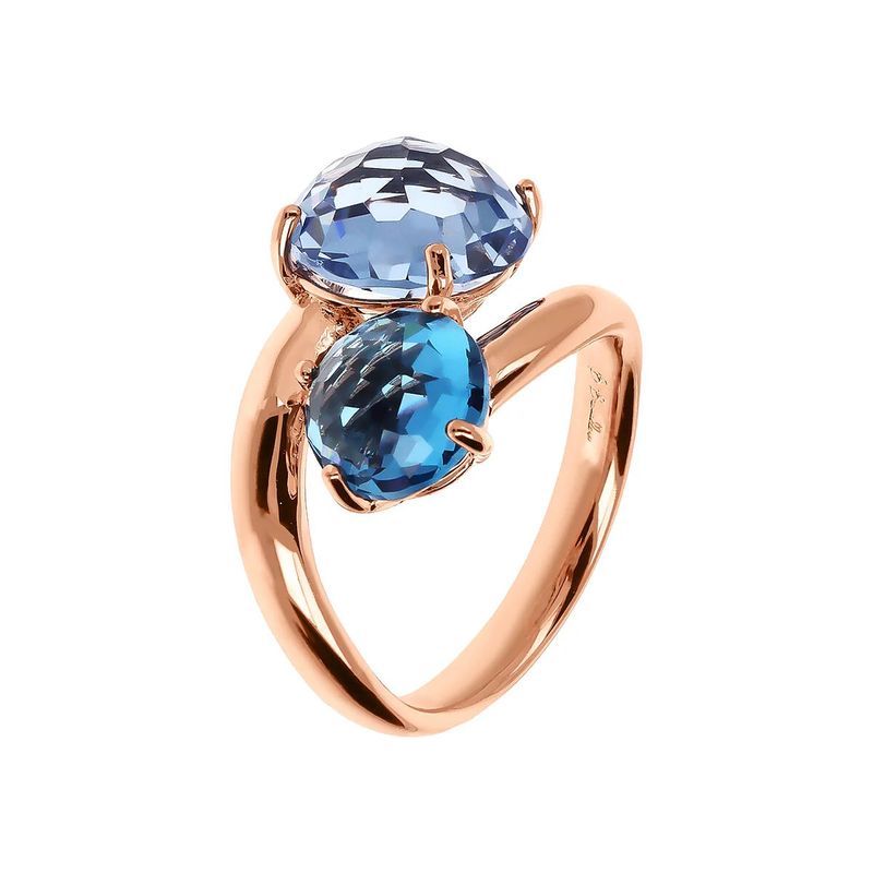 Bague Contrarié avec Prisma Gem Taille Mosaïque