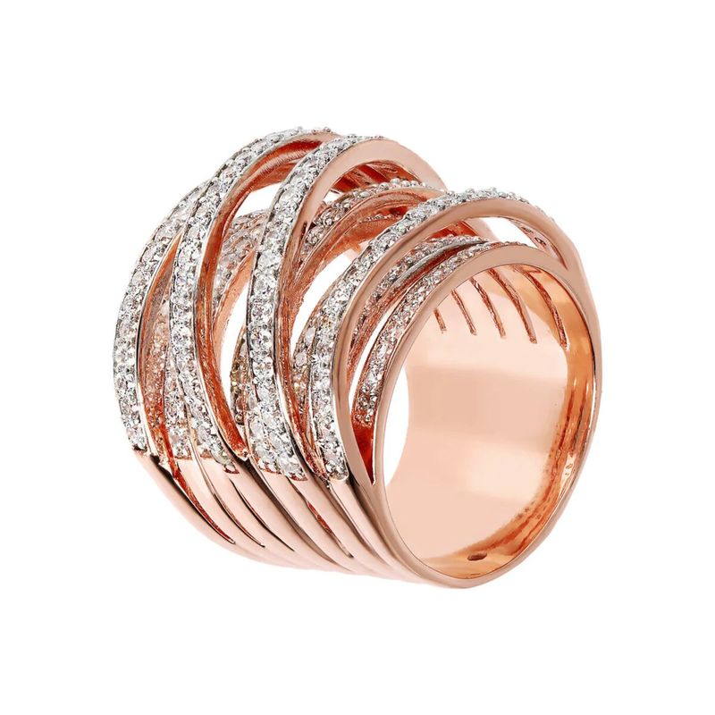 Anneau multi-rangs avec zircon cubique