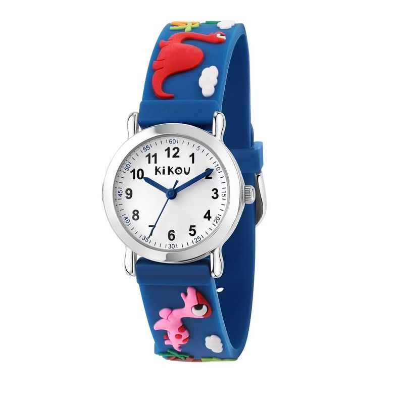 Montre Mignon Kikou en silicone bleu