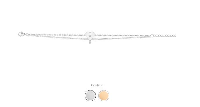 Bracelet Cœur Céleste Argent