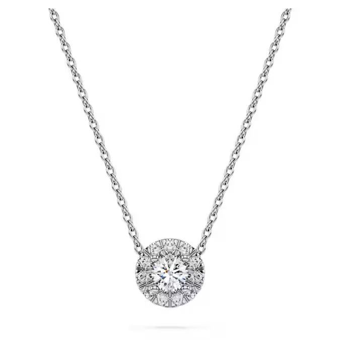 Pendentif solitaire halo Eternity