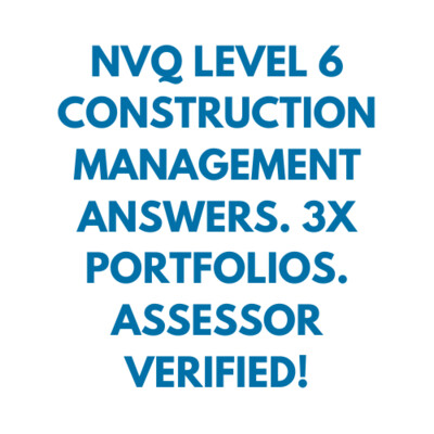 NVQ Level 6 Construction Site Management Answers