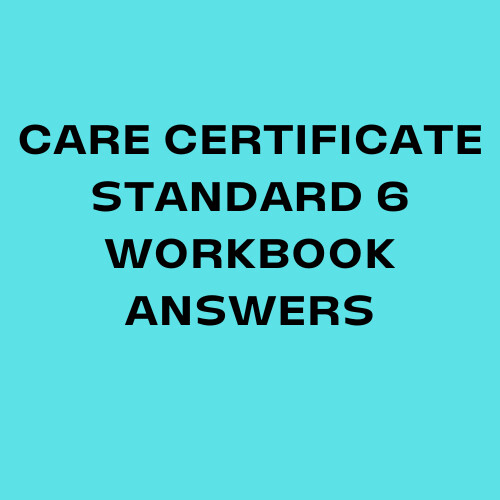 Care Certificate Standard 6 Workbook Answers