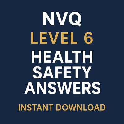 NVQ Level 6 Health Safety Answers (CPDs, Reflective Accounts) Multiple Portfolios 2025 Version