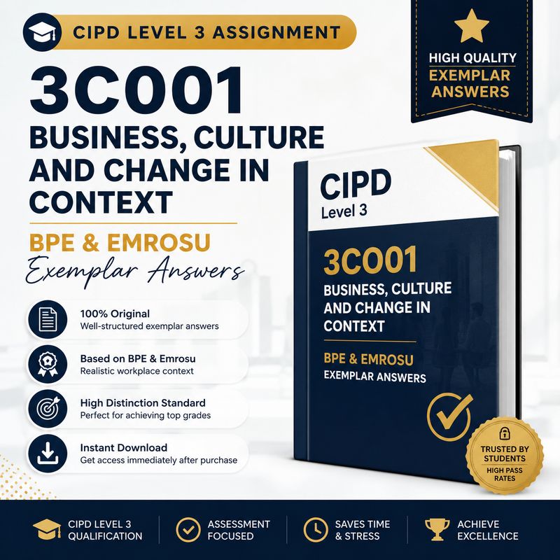 3CO01 Business, Culture and Change in Context BPE & Emrosu Exemplar Answers