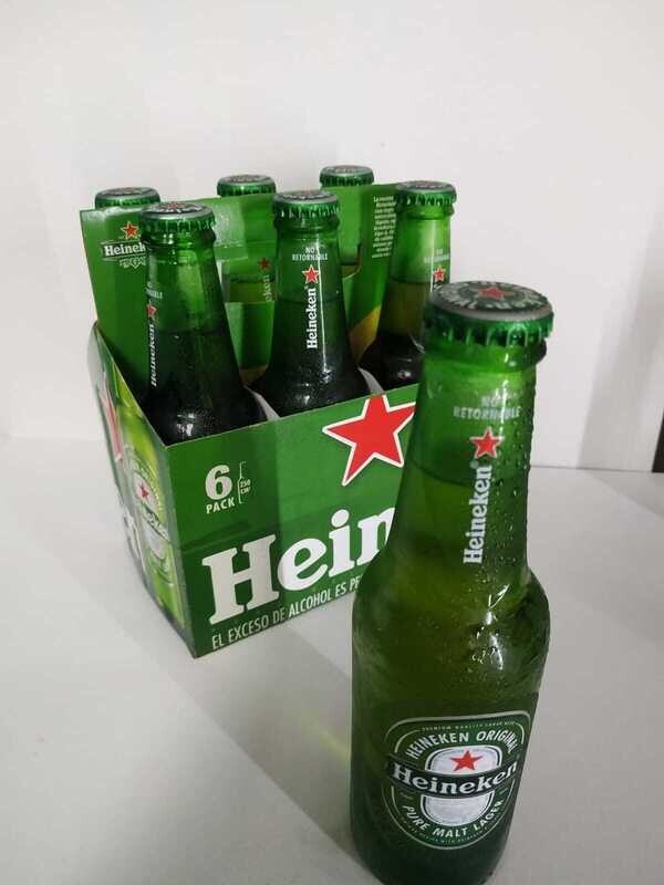 heineken x 6 botella  330 ml