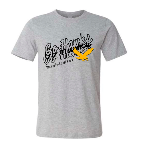 Go Hawks Repeating, SHIRT STYLE: SHORT SLEEVE, SIZE: SMALL