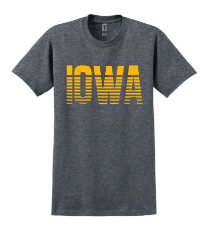 IOWA LINES BLACK, SHIRT STYLE: SHORT SLEEVE - CLASSIC STYLE